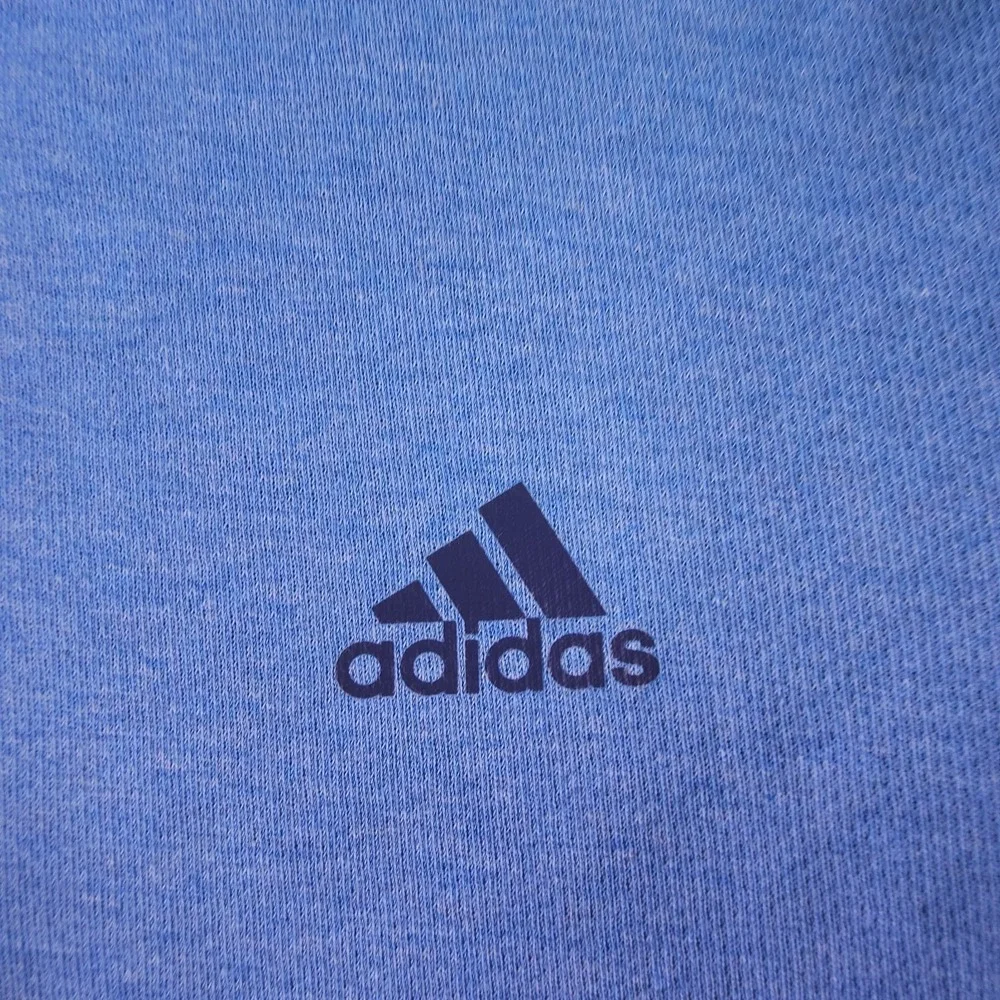 Adidas Mens Medium PrimeGreen Blue  1/4 Quarter Zip‎ Pullover Sweatshirt